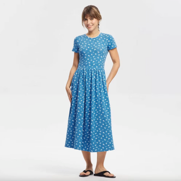 Women Short Sleeve Lace Trim Knit Dress - Universal Thread